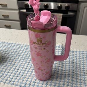 Stanley Pink Floral Tumbler with Handle